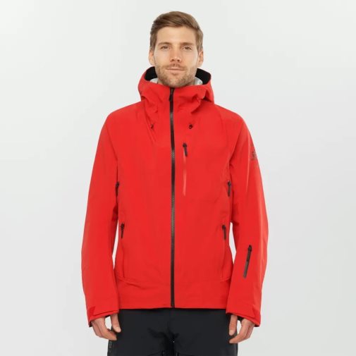 Red Salomon Outlaw 3L Shell Men's Ski Jackets | IE ML9376